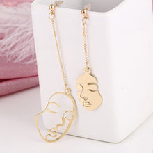 Load image into Gallery viewer, Popular Explosive Ear Jewelry Pendant Set Personality Trend Woman Head Earrings