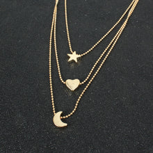 Load image into Gallery viewer, Alloy Star And Moon Pendant Necklace