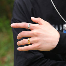 Load image into Gallery viewer, Simple Glossy Cuban Link Chain Ring Hip Hop Couple