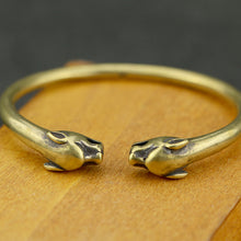 Load image into Gallery viewer, Punk Brass Leopard Bangles Bracelet For Men Jewelry