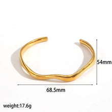 Load image into Gallery viewer, INS Style Irregular Titanium Steel Open Cuff Bracelet