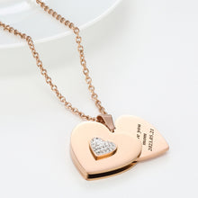 Load image into Gallery viewer, Best Friend Gift Peach Heart Combination Necklace