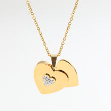 Load image into Gallery viewer, Best Friend Gift Peach Heart Combination Necklace