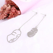 Load image into Gallery viewer, Popular Explosive Ear Jewelry Pendant Set Personality Trend Woman Head Earrings