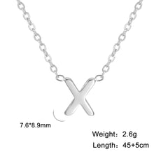 Load image into Gallery viewer, 26 English Letter Steel Color Concentrate Polished Welding Cross Chain