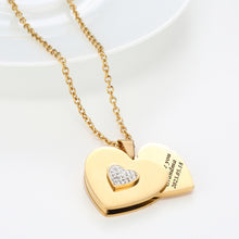 Load image into Gallery viewer, Best Friend Gift Peach Heart Combination Necklace