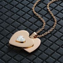 Load image into Gallery viewer, Best Friend Gift Peach Heart Combination Necklace