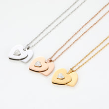 Load image into Gallery viewer, Best Friend Gift Peach Heart Combination Necklace