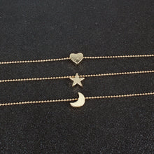 Load image into Gallery viewer, Alloy Star And Moon Pendant Necklace