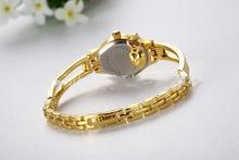 Load image into Gallery viewer, Gold Women's Bracelet Watch Honey Heart Rhinestone Casual Stainless Steel