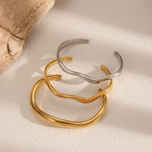 Load image into Gallery viewer, INS Style Irregular Titanium Steel Open Cuff Bracelet