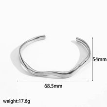 Load image into Gallery viewer, INS Style Irregular Titanium Steel Open Cuff Bracelet