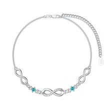 Load image into Gallery viewer, Infinity Bracelet for Women 925 Sterling Silver Birthstone Bracelet Valentine's Day Birthday Christmas Gifts for Mom Wife Girls Her