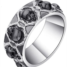 Load image into Gallery viewer, Black Evil Skull Rings