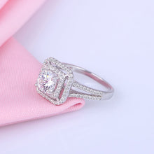 Load image into Gallery viewer, 1 carat simulation diamond couple wedding ring