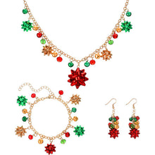 Load image into Gallery viewer, Flower Colored Bell Christmas Jewelry