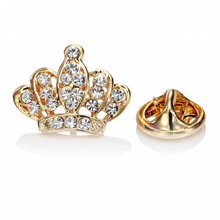 Load image into Gallery viewer, Trendy Jewelry GoldSilver Color Crown Shape Unisex's Pin Brooch For Gift Christmas