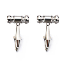 Load image into Gallery viewer, Men's Shirt Cufflinks Stainless Steel Cufflinks Hammer Cufflinks Metal Cufflinks French Cufflinks