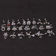 Load image into Gallery viewer, Ear Piercing Hippocampal Screw Stud Earrings Inlay Zircon Ear Bone Nail