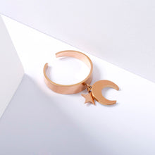Load image into Gallery viewer, Adjustable Moon And Stars Shaped Pendant Rings For Women
