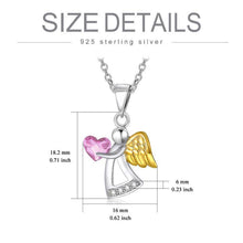 Load image into Gallery viewer, Sterling Silver Guardian Angel Necklace Birthday Communion Christening Jewelry Gifts for Girls Daughter