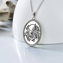 Load image into Gallery viewer, Coin Necklace Nightmare Before Christmas Gothic Jewelry Cameo Skull Steampunk Chunky Pendants Jewelry