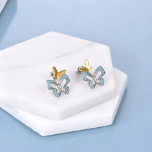 Load image into Gallery viewer, Sterling Silver Butterfly Earrings Hypoallergenic Stud Earring Anniversary Birthday Jewelry Gifts