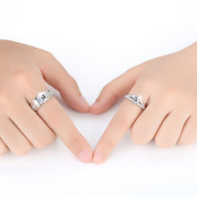 Load image into Gallery viewer, Diamond Romantic Couple Rings Men's Silver Plated Pair Rings
