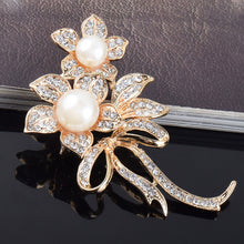 Load image into Gallery viewer, Bow Pearl Brooch For Women