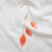 Load image into Gallery viewer, Yellow leaf leaf tassel earring earrings without pierced ears