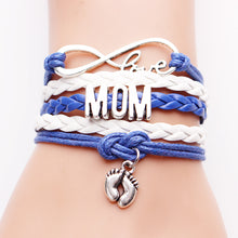 Load image into Gallery viewer, Hand-woven Infinite Love Mom Foot Bracelet