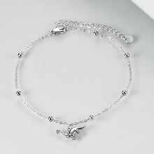 Load image into Gallery viewer, Sterling Silver Dinasour Ankle Bracelets Beach Charm Adjustable Anklet for Women Teen Girls