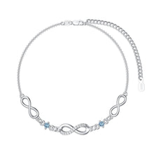 Load image into Gallery viewer, Infinity Bracelet for Women 925 Sterling Silver Birthstone Bracelet Valentine's Day Birthday Christmas Gifts for Mom Wife Girls Her