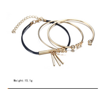 Load image into Gallery viewer, Modyle Gold Color Crystal Wedding Bracelets Set CZ Stone Heart Bracelets Bangles For Woman