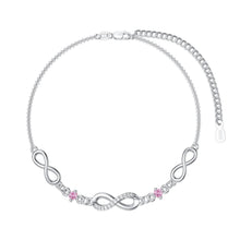 Load image into Gallery viewer, Infinity Bracelet for Women 925 Sterling Silver Birthstone Bracelet Valentine's Day Birthday Christmas Gifts for Mom Wife Girls Her