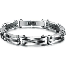 Load image into Gallery viewer, Diamond Texture Mens Titanium Steel Bracelet
