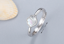 Load image into Gallery viewer, Niche Couple Rings A Pair Of Sterling Silver Silver Shells