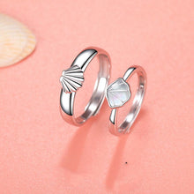 Load image into Gallery viewer, Niche Couple Rings A Pair Of Sterling Silver Silver Shells