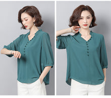 Load image into Gallery viewer, Mom summer short sleeve fashion chiffon shirt