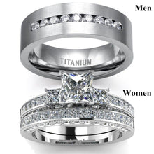 Load image into Gallery viewer, Crystal Diamond Ring European And American Popular Ladies Couple Rings Couples Bracelet