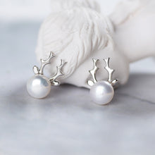 Load image into Gallery viewer, S925 Silver  Pearl Earrings Jewelry