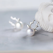 Load image into Gallery viewer, S925 Silver  Pearl Earrings Jewelry