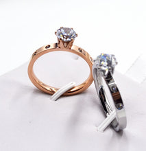 Load image into Gallery viewer, 4 Small Diamond Rose Gold Rings