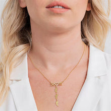 Load image into Gallery viewer, Mothers Day Gift Baby Feet Crystal Pendant Mom Necklace Personalized Custom Names Choker For Ladies