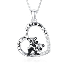 Load image into Gallery viewer, Panda Necklace 925 Sterling Silver Mother Daughter Necklaces