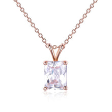 Load image into Gallery viewer, Birthday Gifts for Women s925 Sterling Silver Rose Gold Plated Choker Necklace with Square Cut Birthstone Gifts for Women Girls Birthday Mom