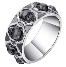 Load image into Gallery viewer, Black Evil Skull Rings