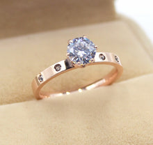 Load image into Gallery viewer, 4 Small Diamond Rose Gold Rings