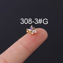 Load image into Gallery viewer, Bone Nail Screw Ball Screw Ear Nail Piercing Jewelry