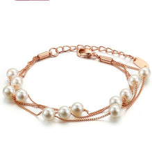 Load image into Gallery viewer, The  Pearl Bracelet Necklace  Gold Jewelry For Women Gift Party Wholesale